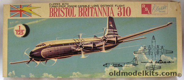 RSL 1/125 Bristol Britannia 310 - BOAC plastic model kit